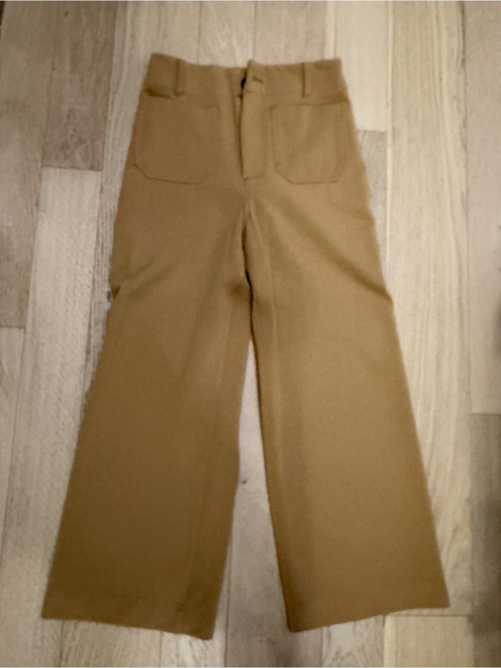 Maeve Wide-Leg Pull-On Pants in Camel Brown